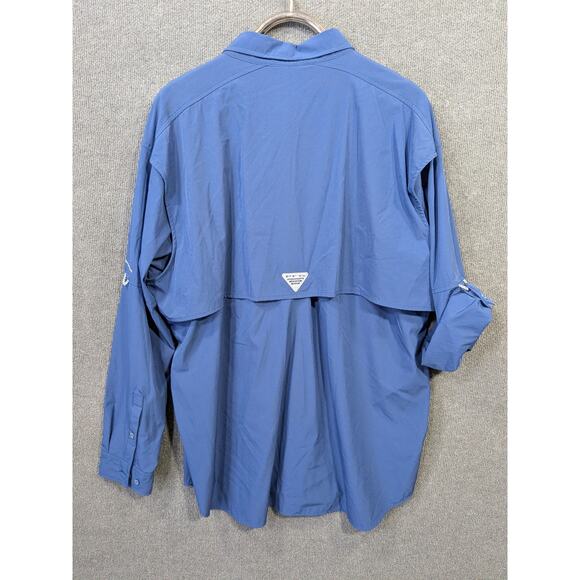 Columbia PFG Shirt Mens XXL Permit Omni Shade Woven Roll Tab Long Sleeve Vented - Picture 8 of 13